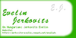 evelin jerkovits business card